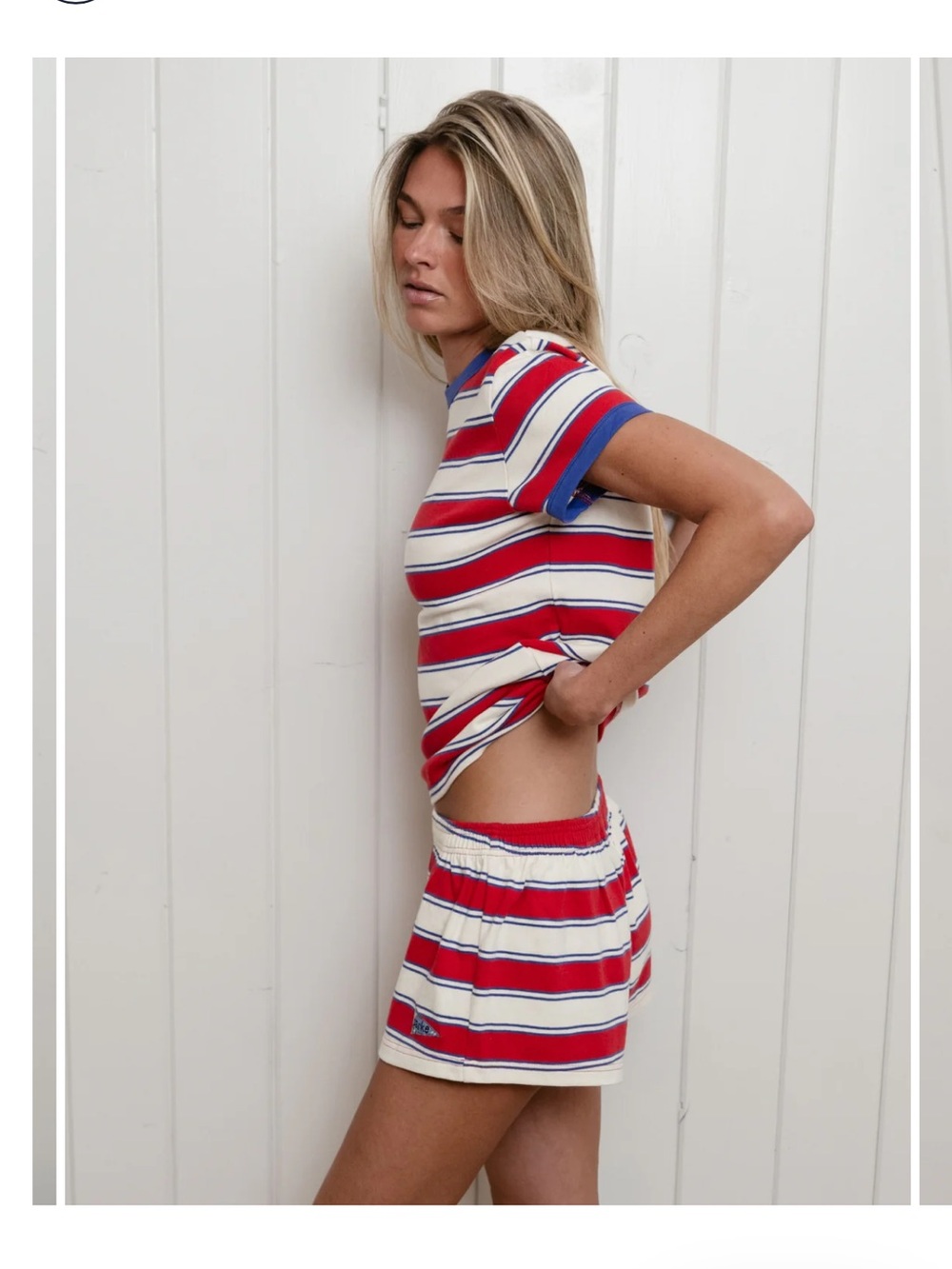 Parke Coastal Stripe T-Shirt Lighthouse Stripe - Picture 2 of 3